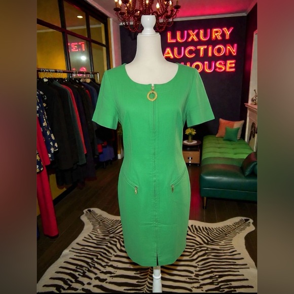 Celine Dresses & Skirts - Celine vintage retro green denim dress women size medium